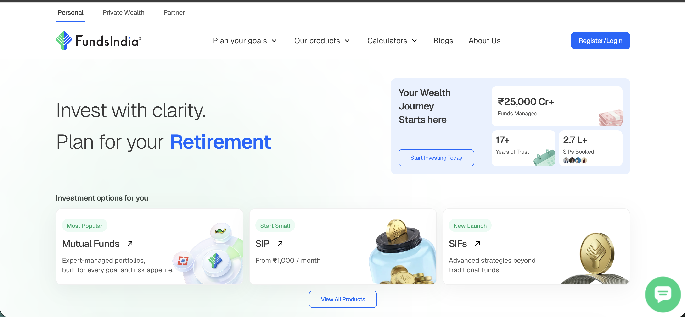 FundsIndia website